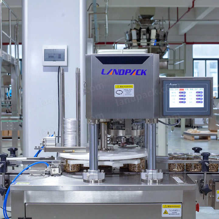 Automatic Granule Cans Tin Filling Machine With Multihea Weighing