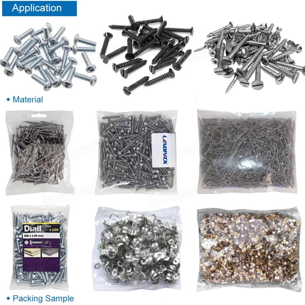 Fully Automatic Vffs Multi Heads Weigher Packing System For Screw Nail Fastener
