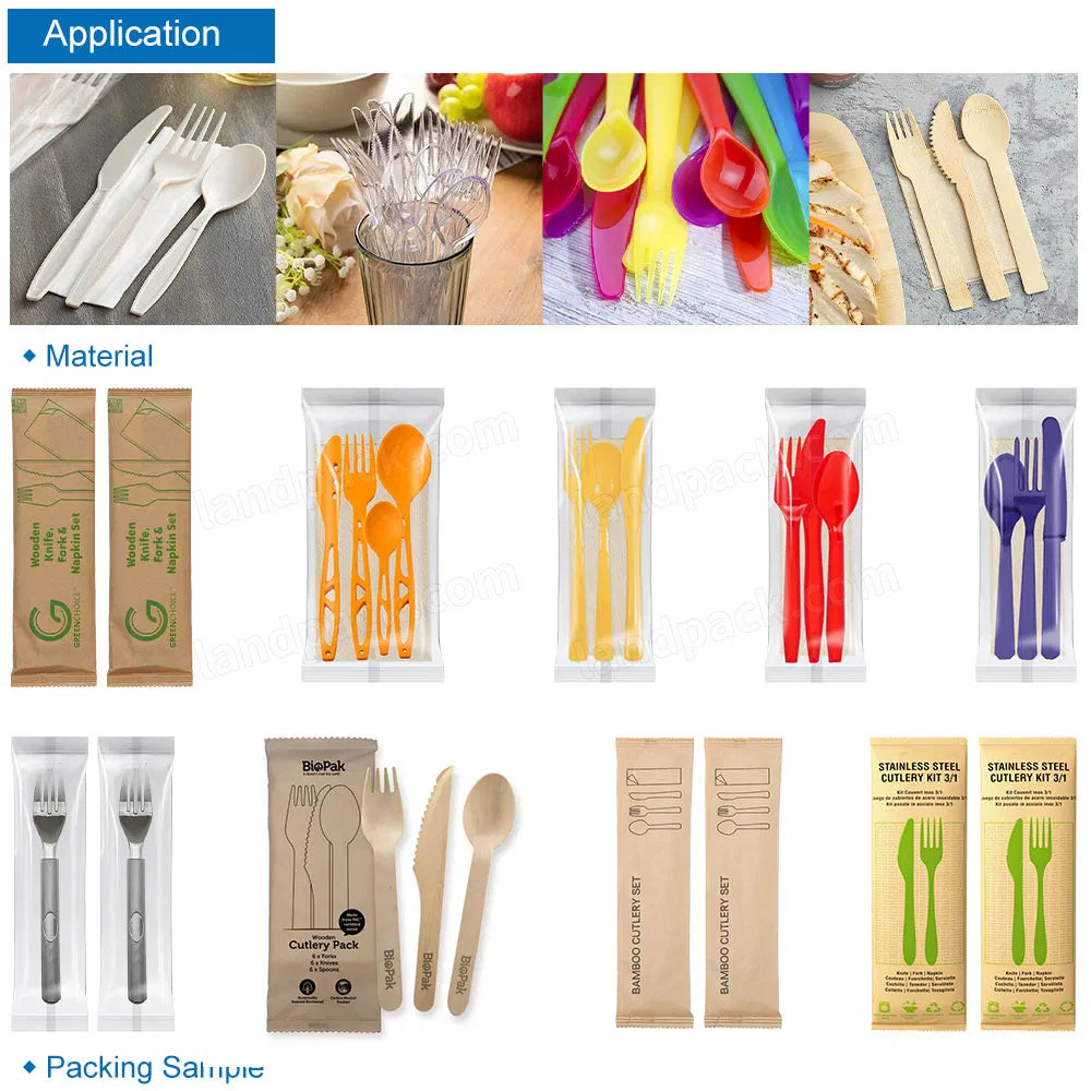 Automatic Disposable Plastic Cutlery Vertical Packing Machine