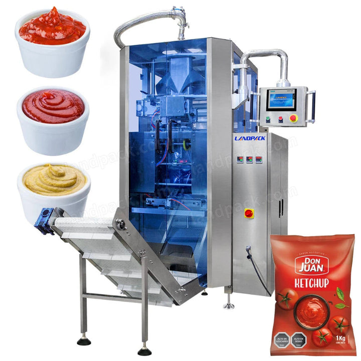 Automatic Liquid Vertical Pouch Packing Machine For Ketchup Mayonnaise Pepper Sauce Ect.