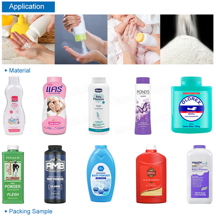Automatic Double Heads Talcum Powder Baby Powder Bottle Filling Machine