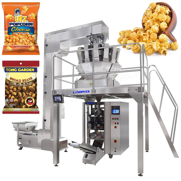 Automatic Puffed Food Popcorn Nut Vffs Granule Vertical Packing Machine