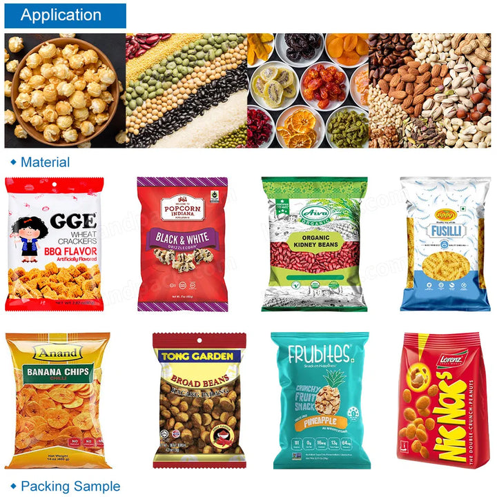 Automatic Puffed Food Popcorn Nut Vffs Granule Vertical Packing Machine
