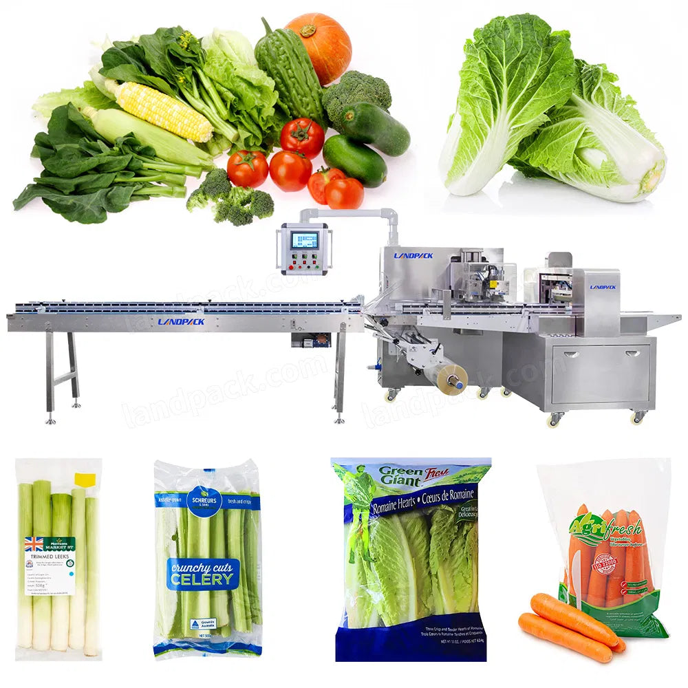 Fresh Vegetables & Fruits Pillow Flowpack Packing Machine | High-Speed Packing