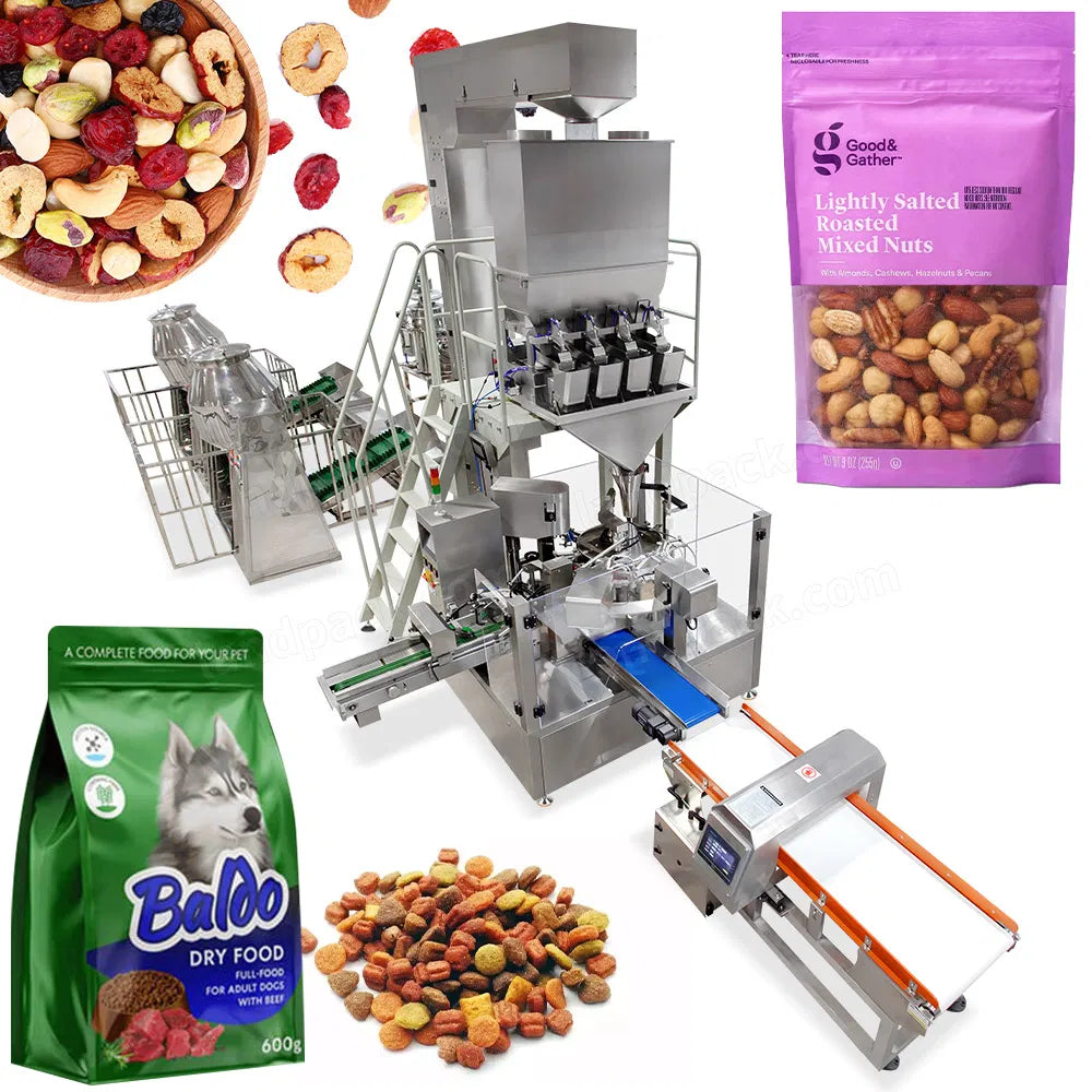 Automatic Rotary Premade Pouch Granule Dog Food Mixing Packaging Machine