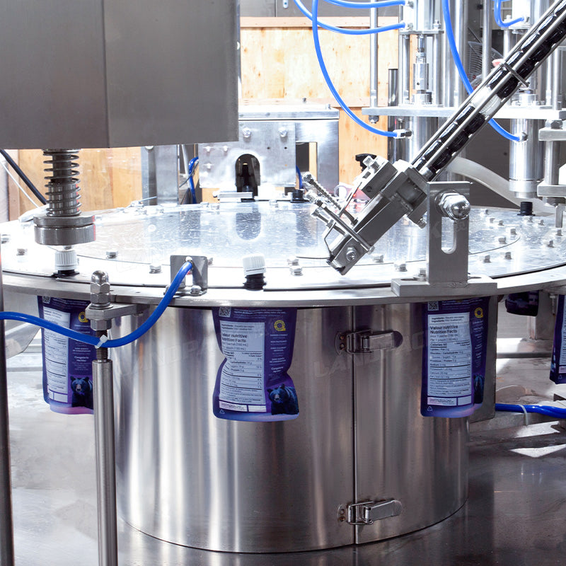 Automatic Liquid Spout Pouch Squeeze Pouch Rotary Filling Capping Machine