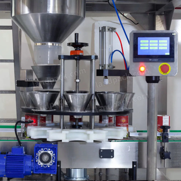 Automatic Rotary Sugar Salt Plastic Bottle Filling Capping Labeling Machine Line