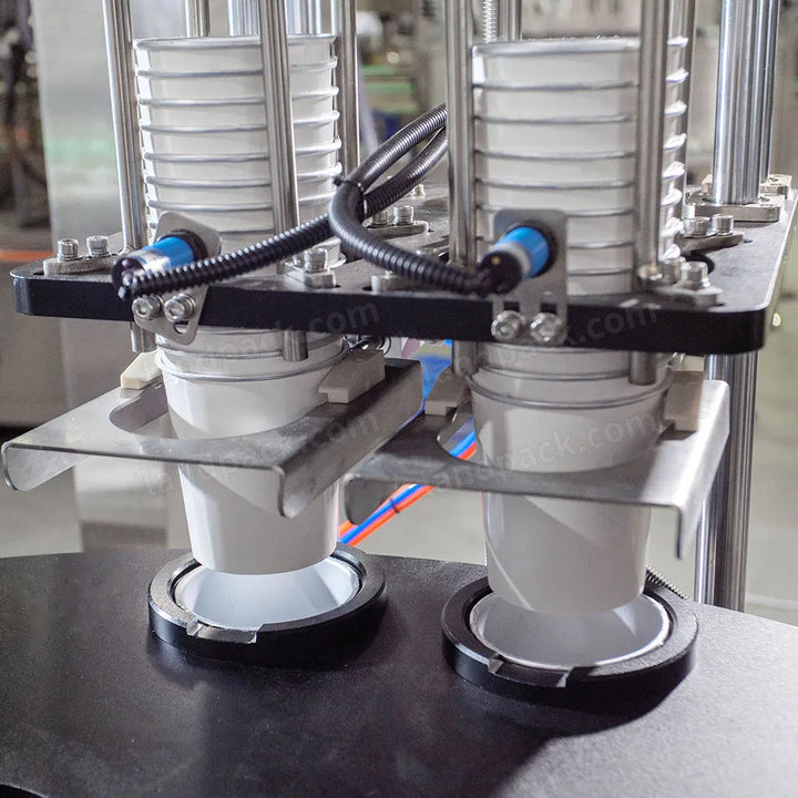 Automatic Snack Puffed Food Popcorn Cup Filling Sealing Machine Production Line