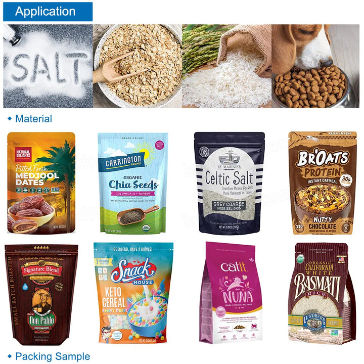 Automatic Dry Food Premade Stand up Pouch Doypack Filling Sealing Packaging Machine