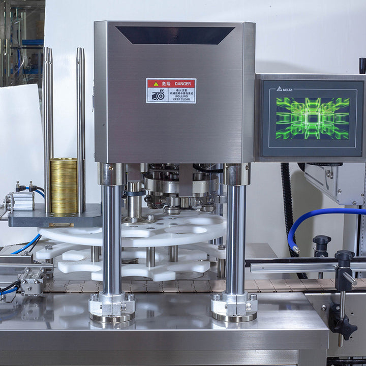Automatic Powder Jar Can Filling Capping Sealing Machine Line 