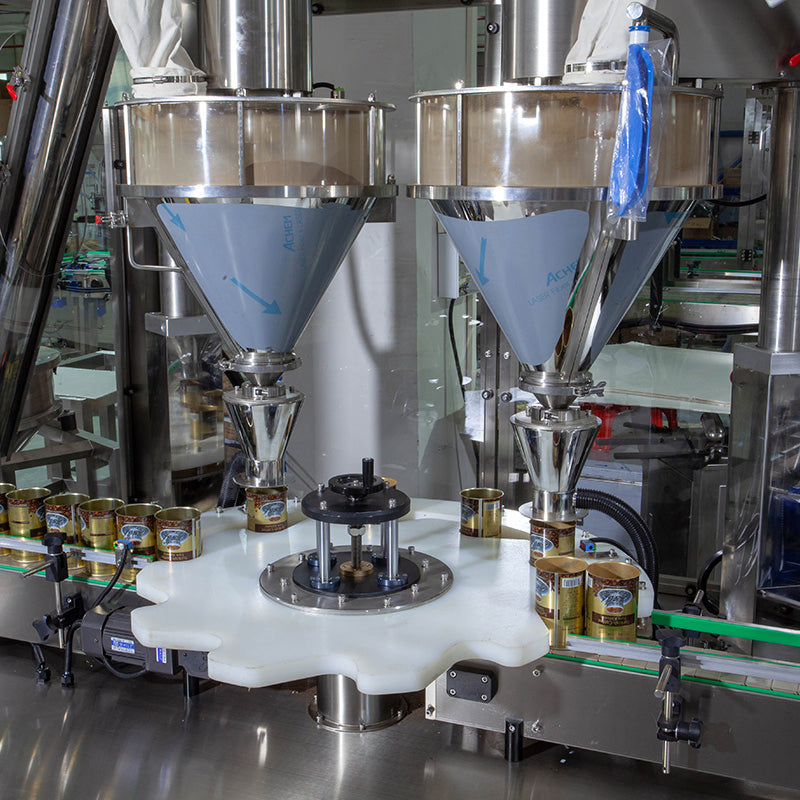 Automatic Powder Jar Can Filling Capping Sealing Machine Line 