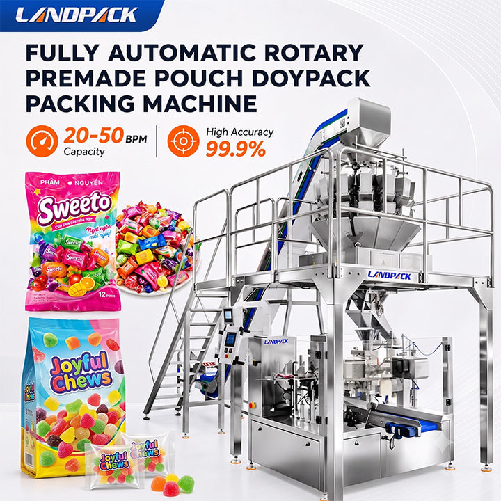 Automatic Candy Rotary Packing Machine Premade Pouch Packaging Machine