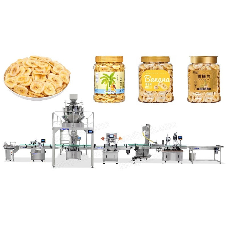 Automatic  Potato Chips Banana Chips Granule Particle Weighing and Filling Production Line Machine
