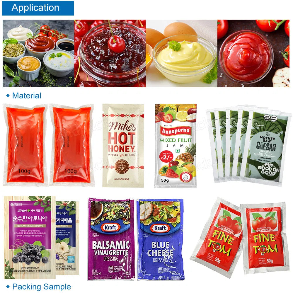 Automatic Multi Lane Hot Sauce Tomato Paste Liquid Sachet Bag Packaging Machine