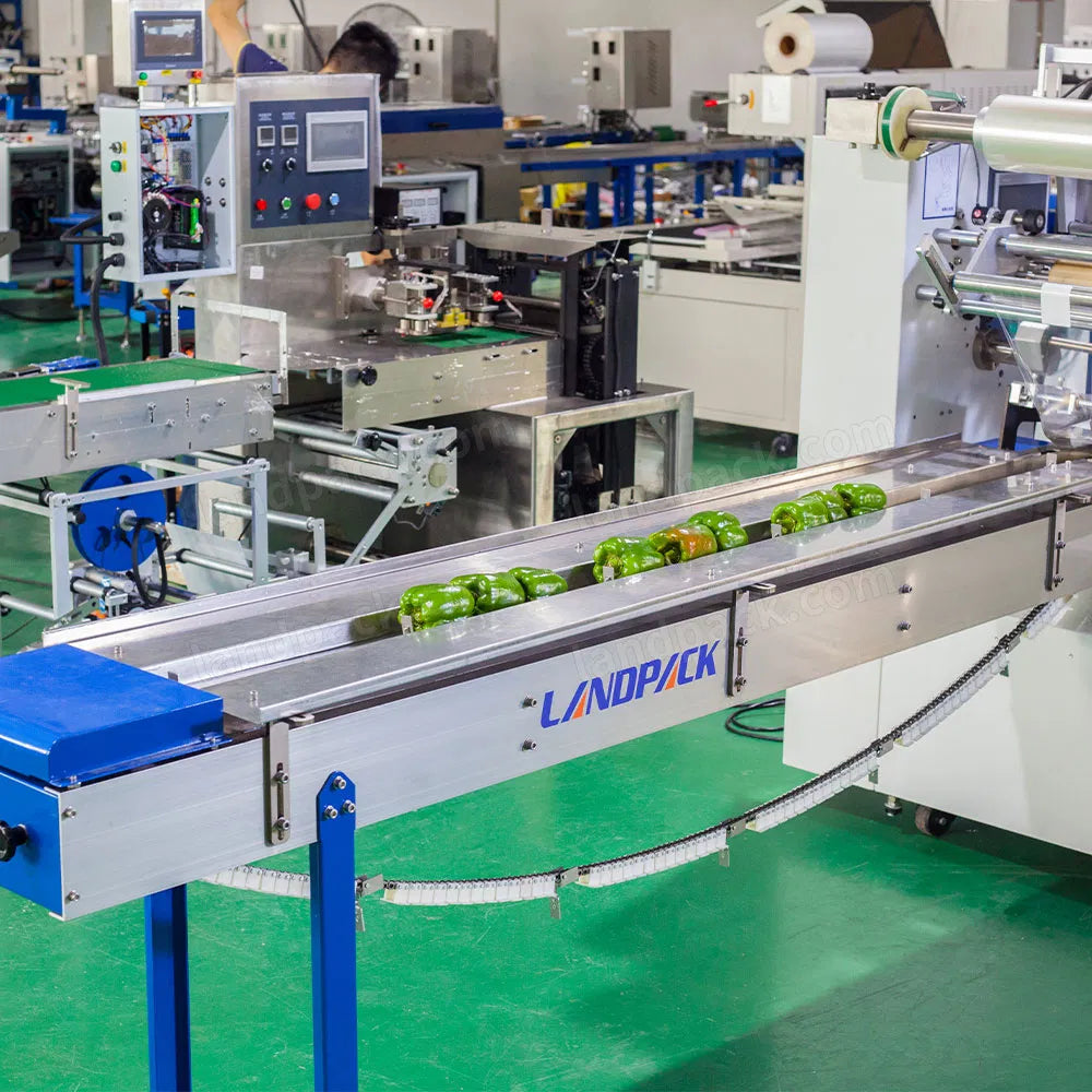 Fresh Pepper Lettuce Fruit and Vegetable Wrapping Packaging Packing Machine