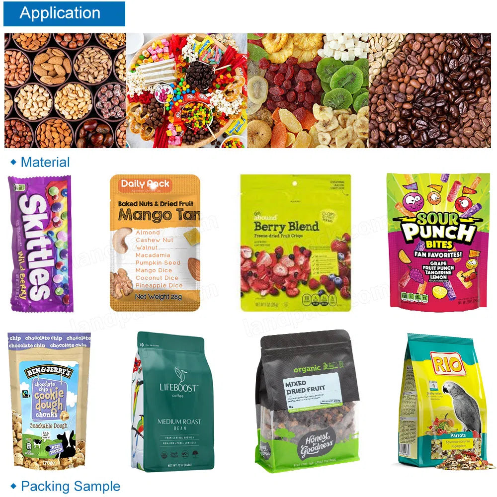 Full Automatic Beef Jerky Premade Gusset Pouch Bag Packaging Machine