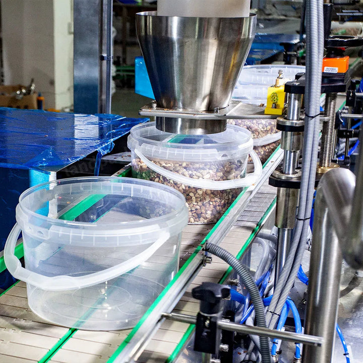 Full Automatic Seed Snack Food Plastic Jar Bottles Filling and Capping Line Machine