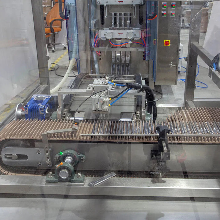 Automatic 4 Lane Powder Stick Pack Counting Cartoning Packaging Machine Line