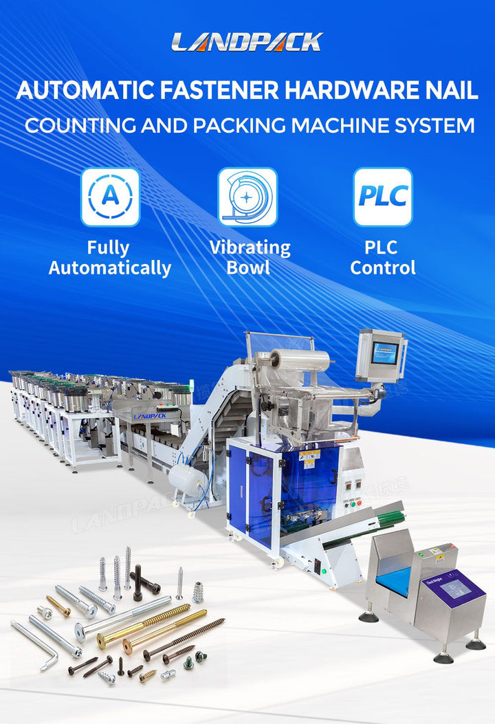 Fully Automatic Fastener Hardware Nail Counting and Packing Machine System