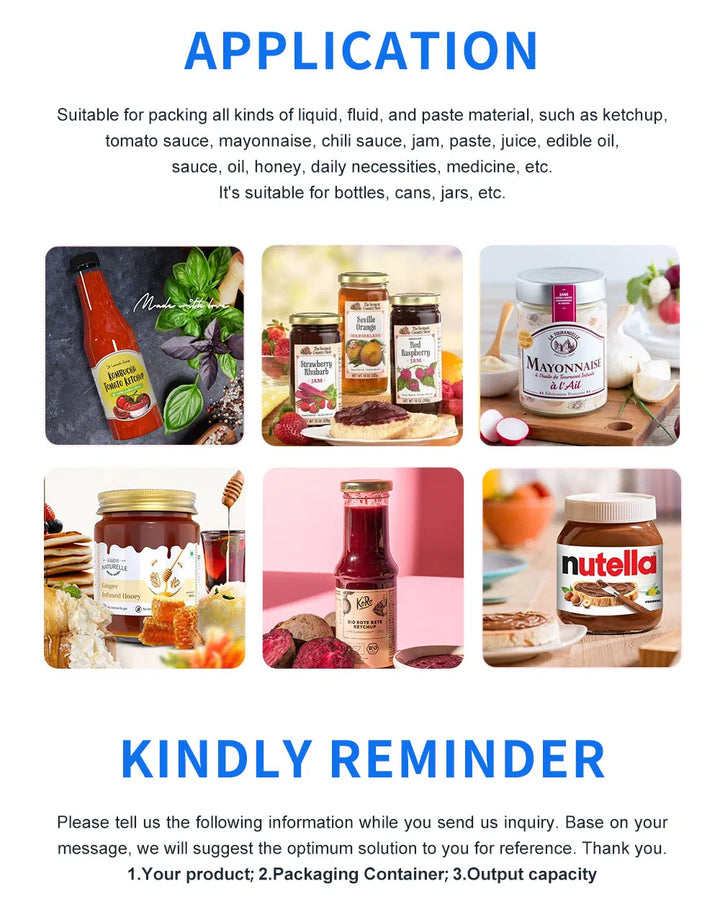 Automatic Peanut Butter Jam Bottle Jar Washing Filling Capping Machine