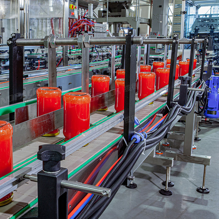 Automatic Peanut Butter Jam Bottle Jar Washing Filling Capping Machine