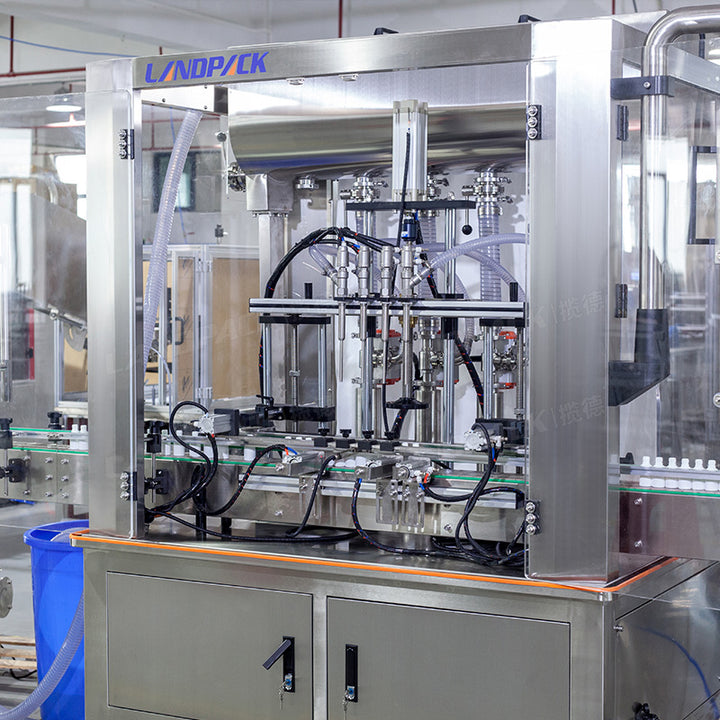 Automatic Shampoo Piston Pump Bottle Filling Capping Labeling Machine Line