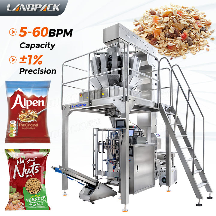 Fully Automatic Snacks Nut Potato Chips Nitrogen Packing Machine