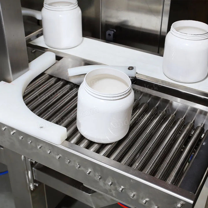 Automatic Nutrition Powder Bottle Filling Capping Labeling Machine Line