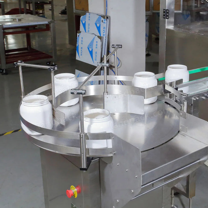 Automatic Nutrition Powder Bottle Filling Capping Labeling Machine Line