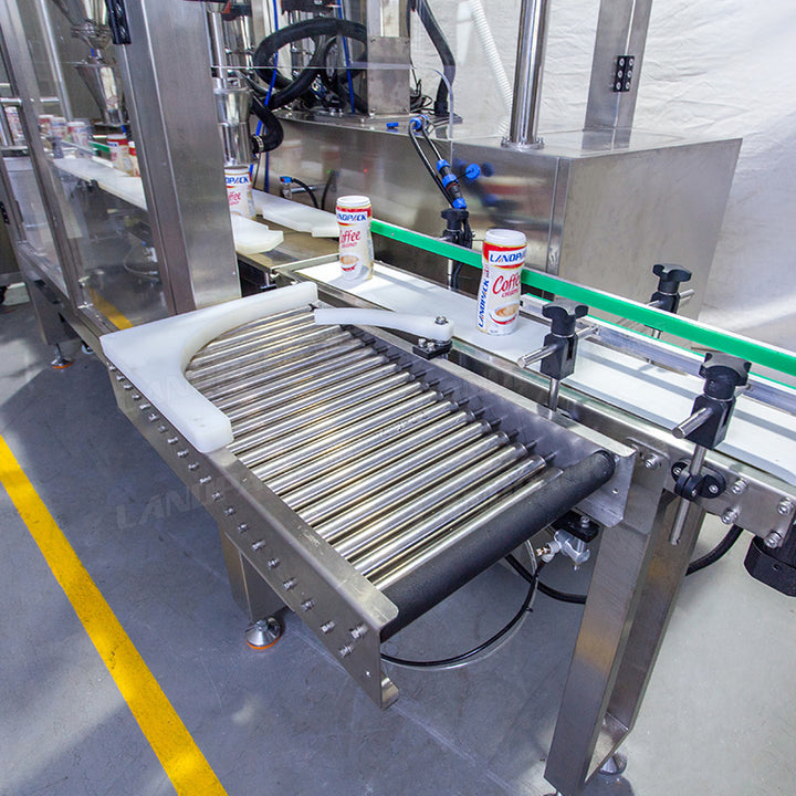 Automatic Inline Filler Powder Bottle Weighing Filling Sealing Capping Machine Line