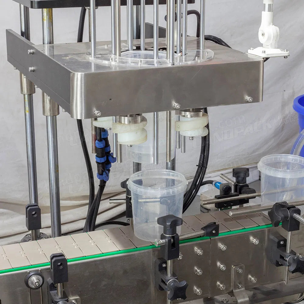 Automatic Quail Egg Pickled Buckets Filling Capping Labeling Machine
