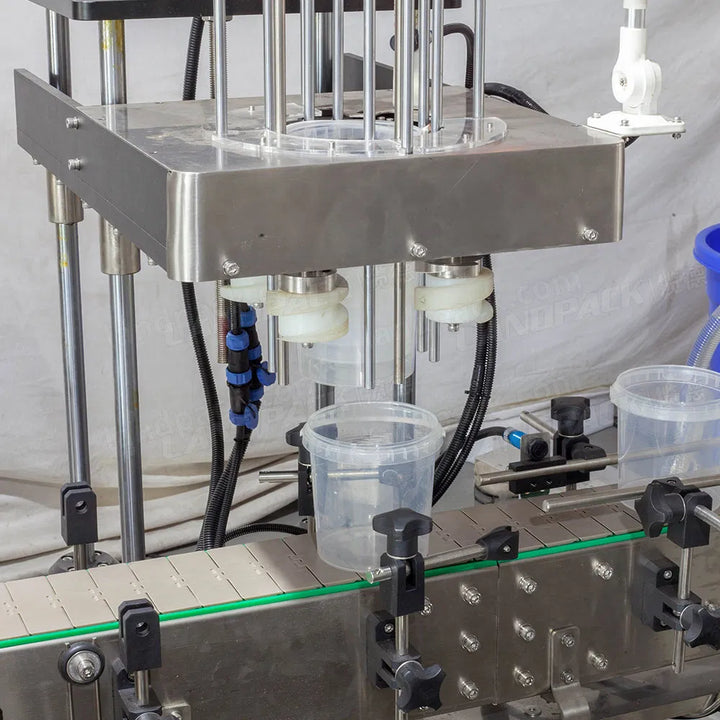 Automatic Quail Egg Pickled Buckets Filling Capping Labeling Machine