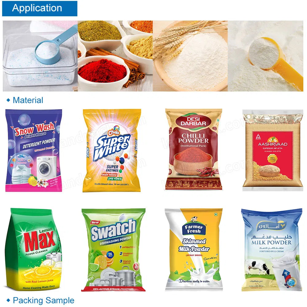 Automatic Detergent Washing Powder Vertical Vffs Packaging Line System