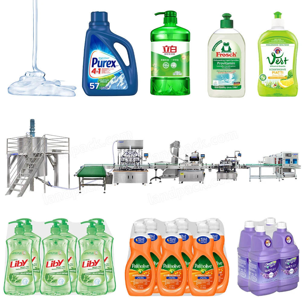 High Precision Liquid Soap Shampoo Detergent Filling Line