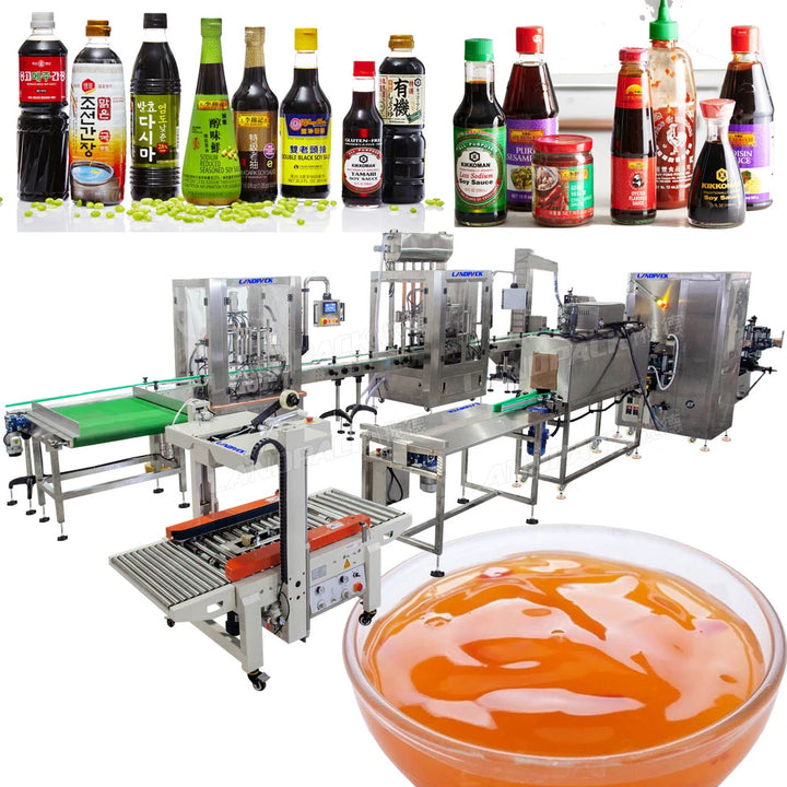 High Precision Peanut Butter Jam Filling Capping Labeling Machine