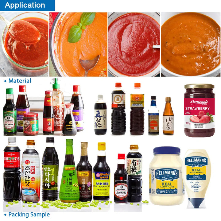 High Precision Peanut Butter Jam Filling Capping Labeling Machine