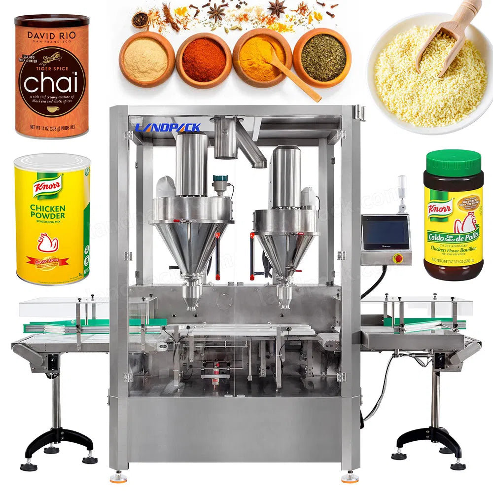 High Speed Dual Auger 4 Heads Powder Weighing Filling Machine