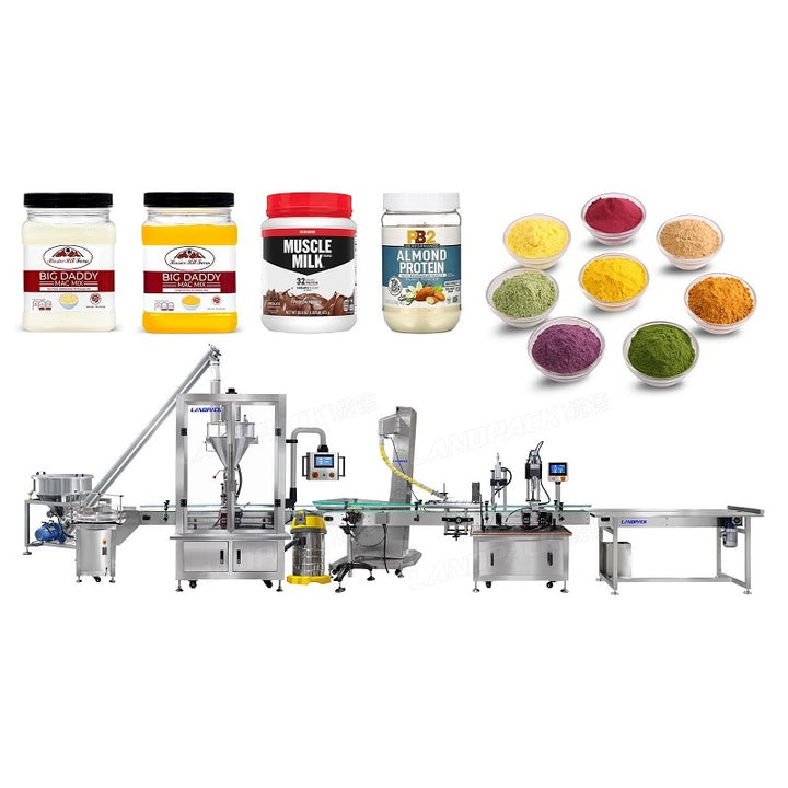 High-Speed Automatic Powder Bottle Filling Production Line