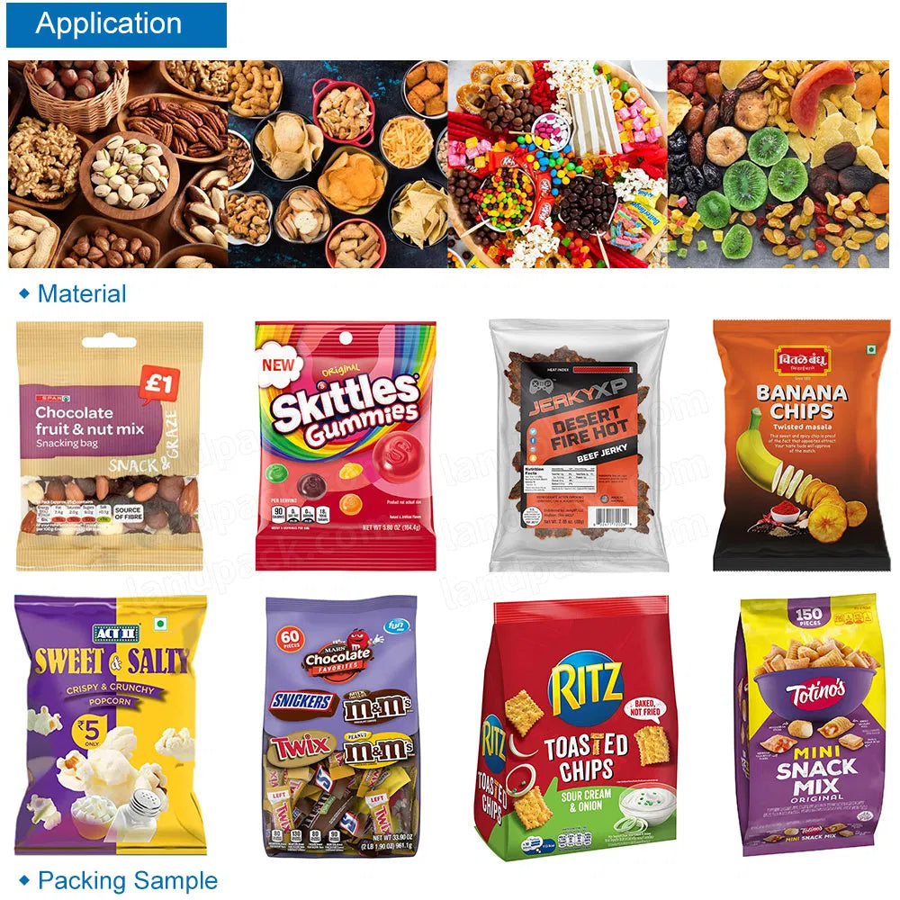 Automatic Beans Bean Potato Banana Chips Raisin Packaging Packing Machine