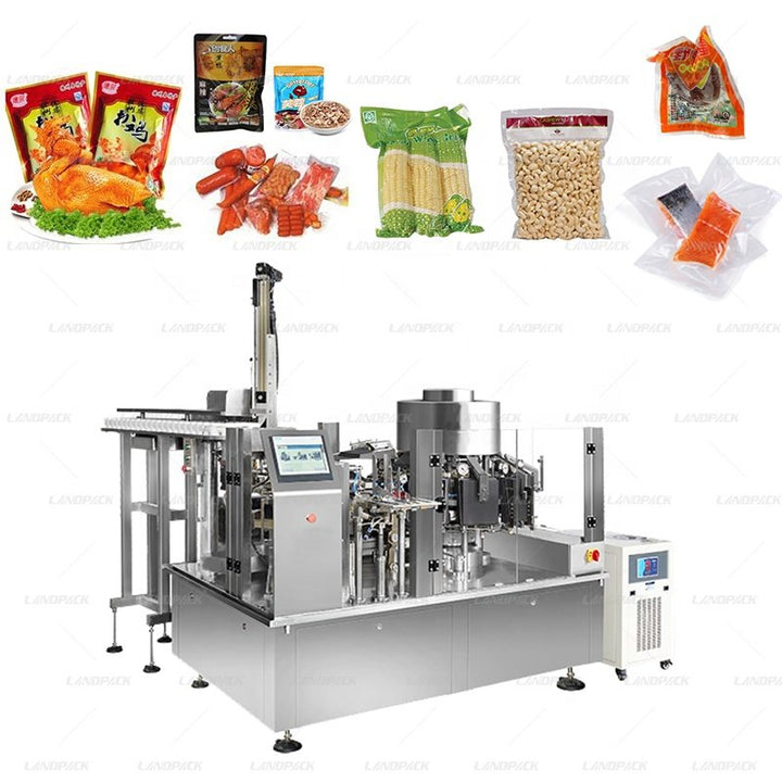 Automatic High Speed Frozen Food Pickles Rotary Vacuum Pouch Packing Machine