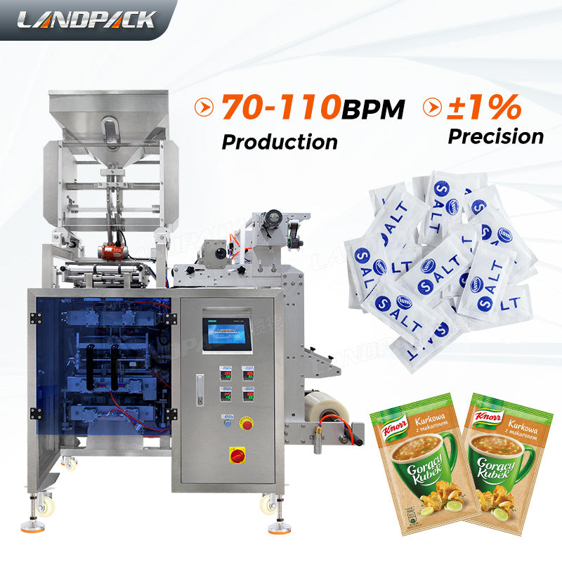 Automatic 2 Lane Sugar Salt Granule Sachet Pouch Bag Packing Machine