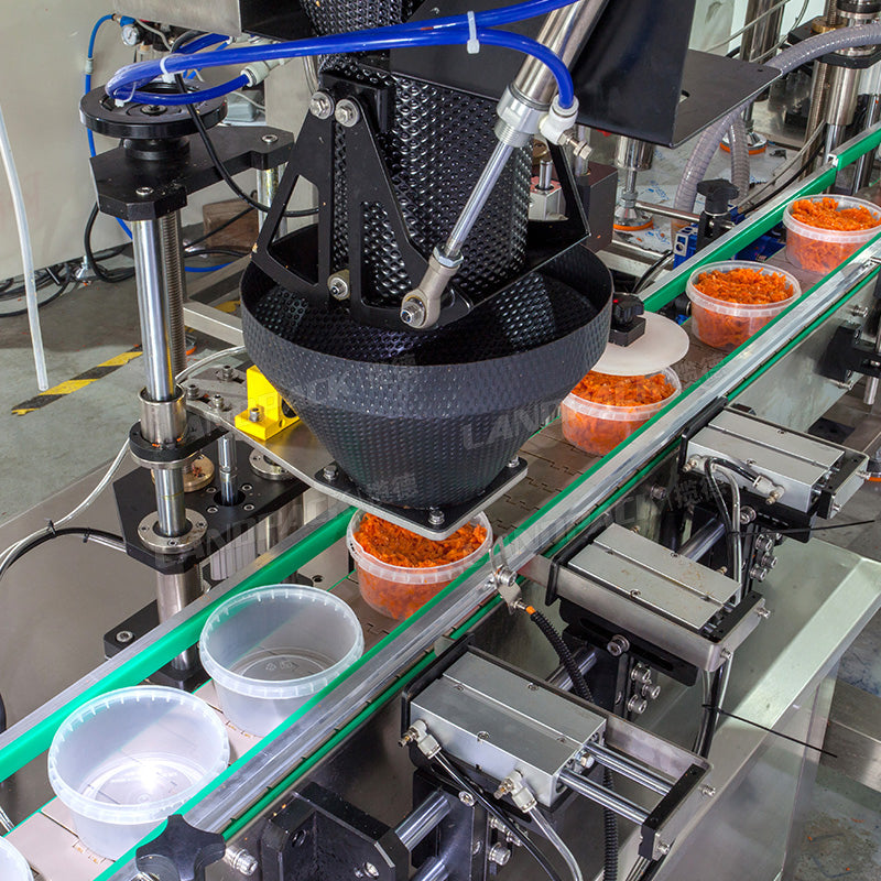 Multi-Function Pickled Kimchi Bottle Jar Bucket Filling Capping Machine Line