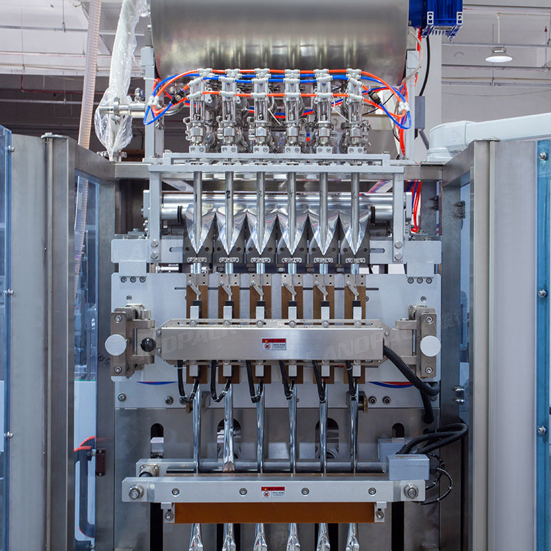 Multi-Lane Cream Paste Back Sealing Pouch Stick Packaging Counting and Cartoning Machine Line