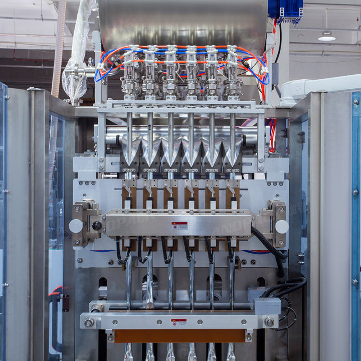 Multi-Lane Cream Paste Back Sealing Pouch Stick Packaging Counting and Cartoning Machine Line