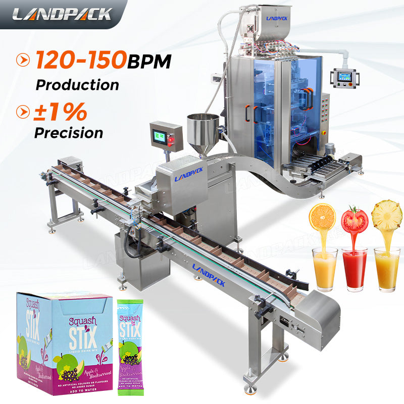 Multi-Lane Cream Paste Back Sealing Pouch Stick Packaging Counting and Cartoning Machine Line