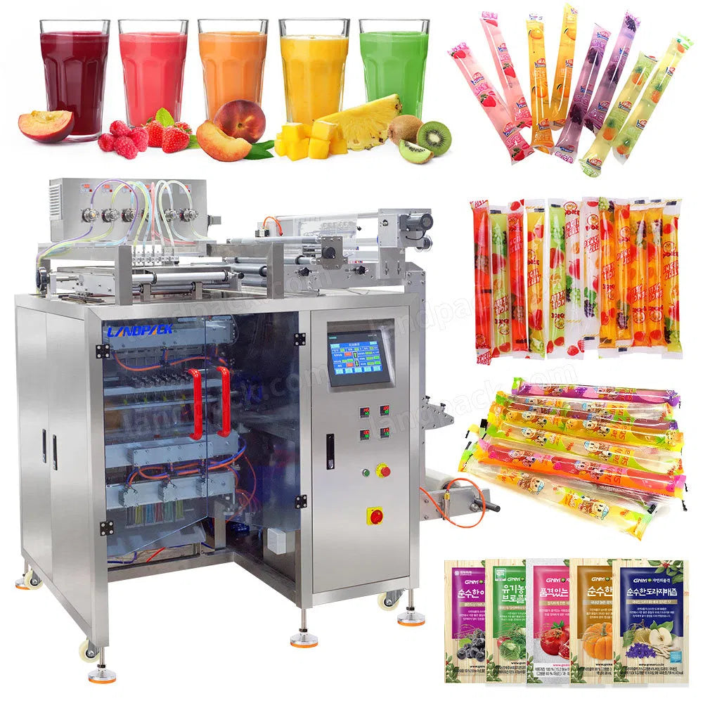 Multi-Lane Various Flavors Popsicle Ice Jelly Stick Packing Machine