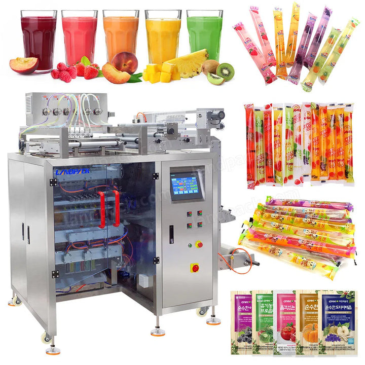 Multi-Lane Various Flavors Popsicle Ice Jelly Stick Packing Machine