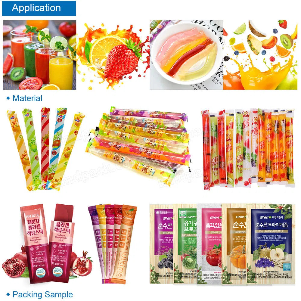 Multi-Lane Various Flavors Popsicle Ice Jelly Stick Packing Machine