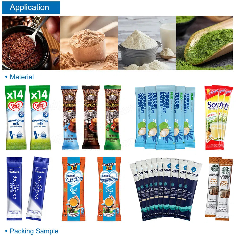 Automatic Spices Milk Powder Sugar Coffee Powder 3 in 1 Stick Pack Packing Machine