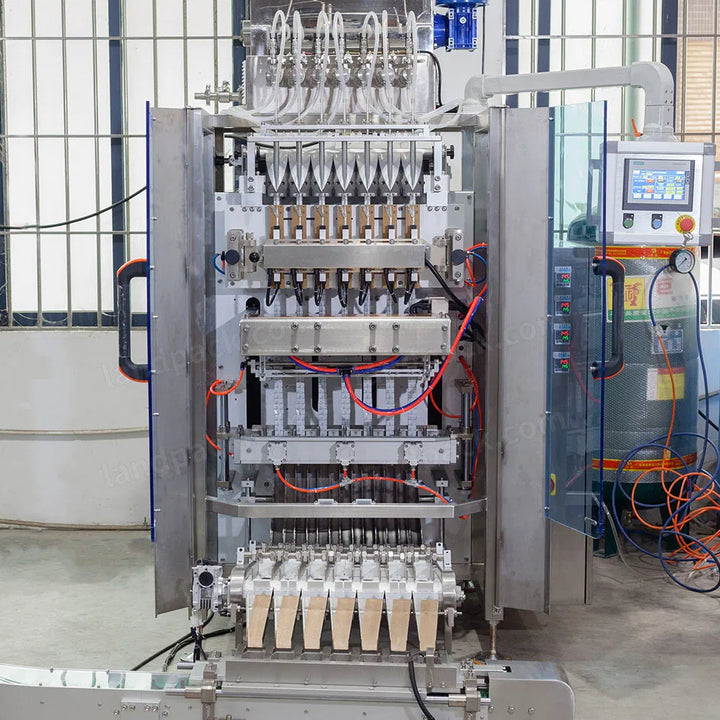 Multi Track Liquid Stick Sachet Packing Counting Cartoning Machine Line